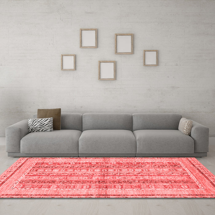 Modern Red Washable Rugs