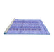 Sideview of Machine Washable Abstract Blue Modern Rug, wshabs2484blu