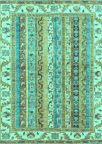 Abstract Turquoise Modern Rug, abs2485turq