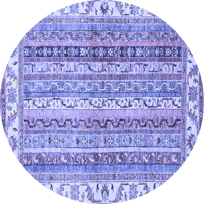 Round Machine Washable Abstract Blue Modern Rug, wshabs2485blu