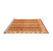 Sideview of Machine Washable Abstract Orange Modern Area Rugs, wshabs2485org