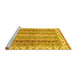 Sideview of Machine Washable Abstract Yellow Modern Rug, wshabs2485yw