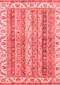 Abstract Red Modern Rug, abs2485red