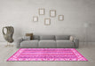 Machine Washable Abstract Pink Modern Rug in a Living Room, wshabs2485pnk