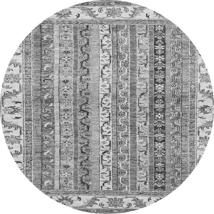 Round Machine Washable Abstract Gray Modern Rug, wshabs2485gry