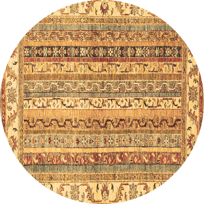 Round Abstract Brown Modern Rug, abs2485brn