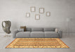 Machine Washable Abstract Brown Modern Rug in a Living Room,, wshabs2485brn