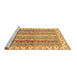 Sideview of Machine Washable Abstract Brown Modern Rug, wshabs2485brn