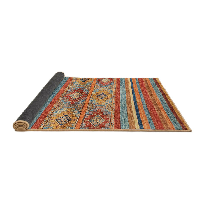 Sideview of Abstract Camel Brown Modern Rug, abs2486