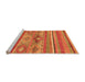 Sideview of Machine Washable Abstract Orange Modern Area Rugs, wshabs2486org