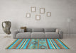 Machine Washable Abstract Light Blue Modern Rug in a Living Room, wshabs2486lblu