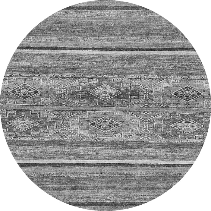 Round Abstract Gray Modern Rug, abs2486gry
