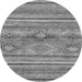 Round Abstract Gray Modern Rug, abs2486gry