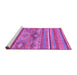 Sideview of Machine Washable Abstract Purple Modern Area Rugs, wshabs2486pur