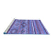 Sideview of Machine Washable Abstract Blue Modern Rug, wshabs2486blu