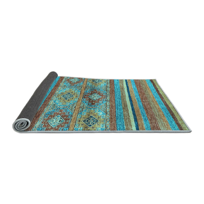 Sideview of Abstract Light Blue Modern Rug, abs2486lblu