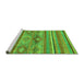 Sideview of Machine Washable Abstract Green Modern Area Rugs, wshabs2486grn