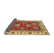 Sideview of Abstract Metallic Gold Oriental Rug, abs2487