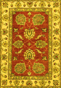 Oriental Yellow Traditional Rug, abs2487yw