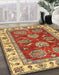 Abstract Metallic Gold Oriental Rug in Family Room, abs2487