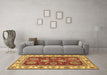 Machine Washable Oriental Brown Traditional Rug in a Living Room,, wshabs2487brn