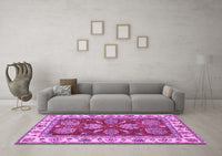 Machine Washable Oriental Purple Traditional Rug, wshabs2487pur