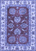 Machine Washable Oriental Blue Traditional Rug, wshabs2487blu