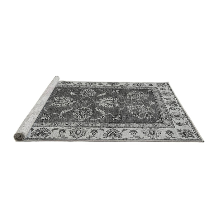 Sideview of Machine Washable Oriental Gray Traditional Rug, wshabs2487gry