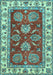 Machine Washable Oriental Light Blue Traditional Rug, wshabs2487lblu