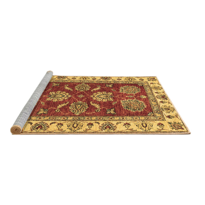 Sideview of Machine Washable Oriental Brown Traditional Rug, wshabs2487brn