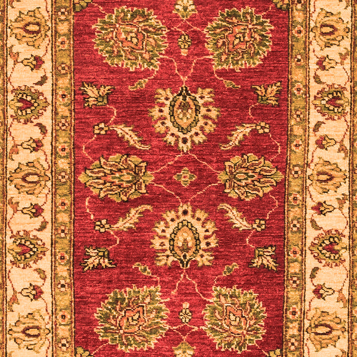 Machine Washable Oriental Orange Traditional Area Rugs, wshabs2487org