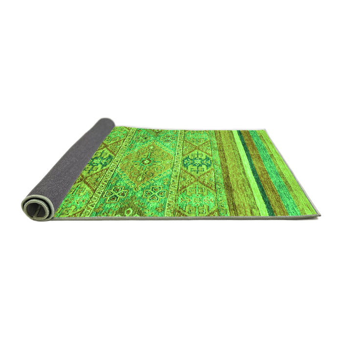 Sideview of Abstract Green Modern Rug, abs2488grn