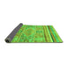 Sideview of Abstract Green Modern Rug, abs2488grn