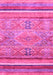 Machine Washable Abstract Pink Modern Rug, wshabs2488pnk