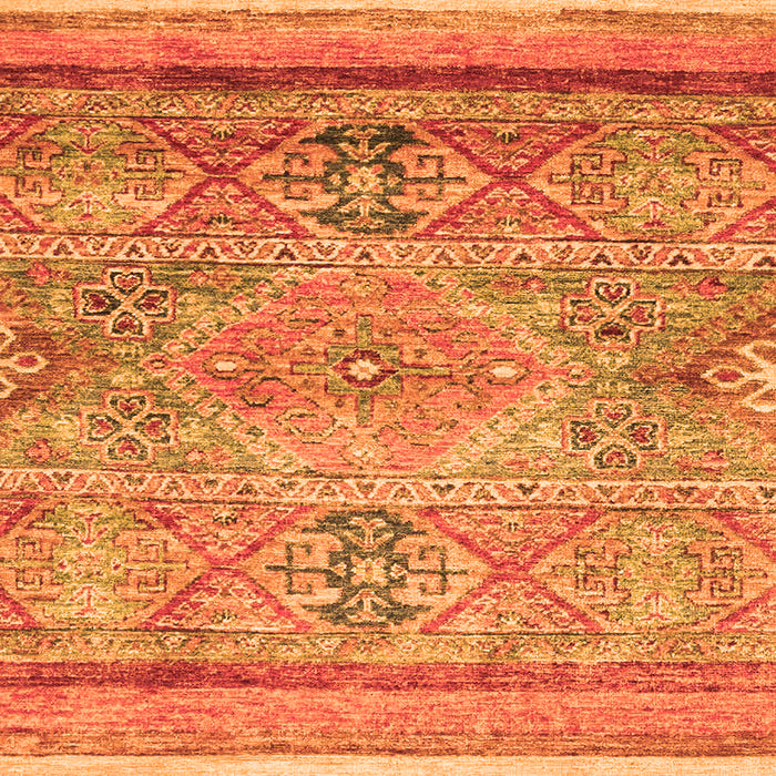 Machine Washable Abstract Orange Modern Area Rugs, wshabs2488org