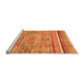 Sideview of Machine Washable Abstract Orange Modern Area Rugs, wshabs2488org