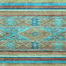 Square Abstract Light Blue Modern Rug, abs2488lblu