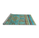 Sideview of Machine Washable Abstract Light Blue Modern Rug, wshabs2488lblu