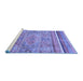 Sideview of Machine Washable Abstract Blue Modern Rug, wshabs2488blu