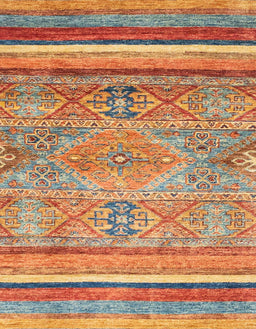 Machine Washable Abstract Red Rug, wshabs2488