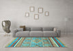 Machine Washable Abstract Light Blue Modern Rug in a Living Room, wshabs2488lblu