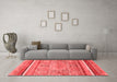 Modern Red Washable Rugs