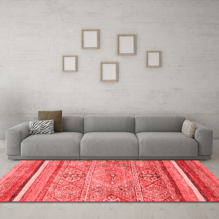 Modern Red Washable Rugs