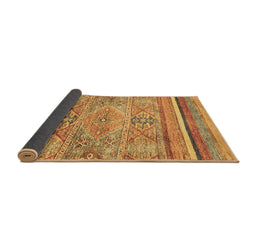 Sideview of Abstract Brown Modern Rug, abs2488brn