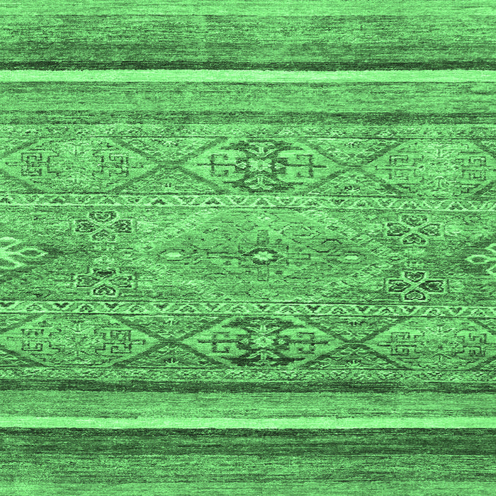 Square Machine Washable Abstract Emerald Green Modern Area Rugs, wshabs2488emgrn