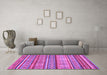 Machine Washable Abstract Purple Modern Area Rugs in a Living Room, wshabs2489pur