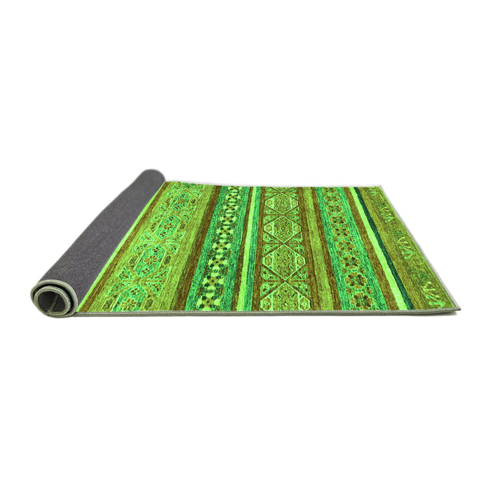 Sideview of Abstract Green Modern Rug, abs2489grn