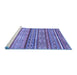 Sideview of Machine Washable Abstract Blue Modern Rug, wshabs2489blu