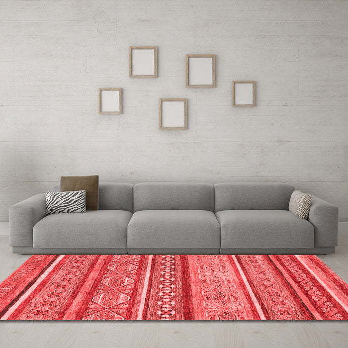 Modern Red Washable Rugs