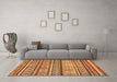 Machine Washable Abstract Brown Modern Rug in a Living Room,, wshabs2489brn